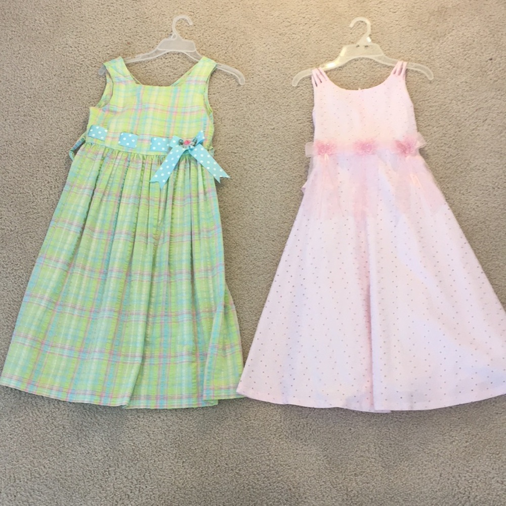 2 dresses like new -girl clothing lot size 10